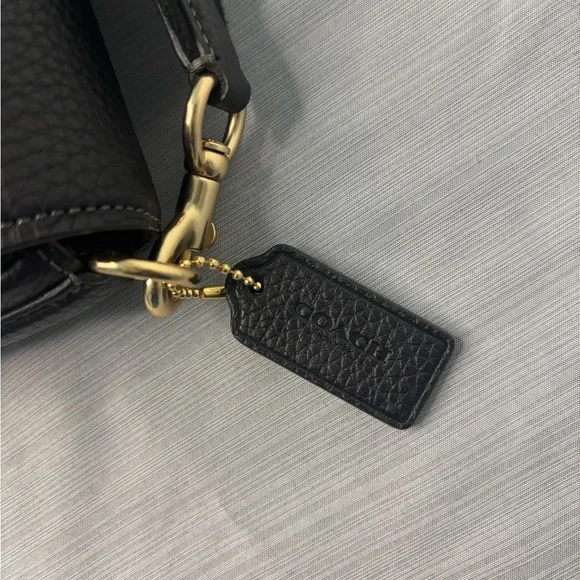 Coach Black Pebbled Leather Crossbody Bag - Picture 10 of 11